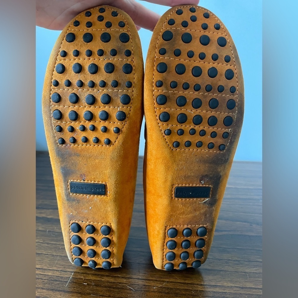 Patricia Green, euro 38 or US 7, Stephie, orange yellow leather driving moccasin - Picture 8 of 11